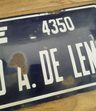 Chapa Enlozada Calle Lemos Cartel Antiguo Uruguay Decor Azul Calle Lemos — imagen 3