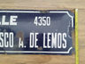Chapa Enlozada Calle Lemos Cartel Antiguo Uruguay Decor Azul Calle Lemos — imagen 7