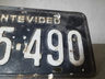 Chapa Matrícula Antigua Montevideo 255490 Metal Negro Vintag — imagen 4