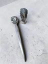 Set Escritorio Plata 900 Abrecartas Pisapapeles Jefe Indio — imagen 3
