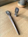 Set Escritorio Plata 900 Abrecartas Pisapapeles Jefe Indio — imagen 1