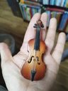 Adorno Violín Miniatura Decorativo Con Estuche Vintage — imagen 2