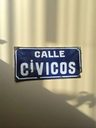 Chapa Esmaltada Antigua Original Calle Cívicos | Decoración Calle Cívicos — imagen 1