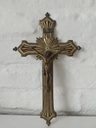 Cruz Bronce Pared Cristo Inri Antigua Relieve Catolica 27 Cm — imagen 4
