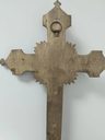 Cruz Bronce Pared Cristo Inri Antigua Relieve Catolica 36 Cm — imagen 4
