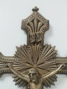 Cruz Bronce Pared Cristo Inri Antigua Relieve Catolica 36 Cm — imagen 6