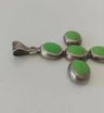 Dije Cruz Plata 925 Con Jaspe Verde Colgante Vintage Antiguo Plateado — imagen 5