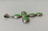 Dije Cruz Plata 925 Con Jaspe Verde Colgante Vintage Antiguo Plateado — imagen 7