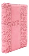 Biblia Rvr1960 Letra Grande Cierre Índice Rosa Floral — imagen 3
