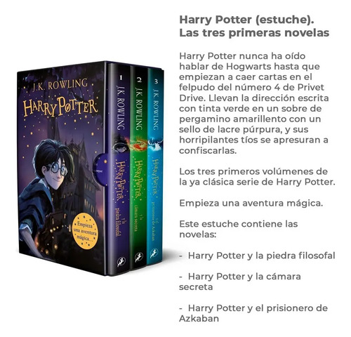 Harry Potter (estuche). Las Tres Primeras Novelas — imagen 2