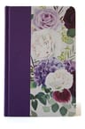 Biblia Rvr1960 Letra Grande Tapa Dura Tela Morada Flores — imagen 1