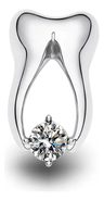 Broche Plateado Pin Odontologa Dental Clásico Con Cristal — imagen 1