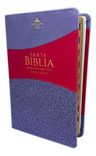 Biblia Rvr 1960 Letra Grande Tamaño Manual Símil Piel Duotone Lila Morado Con Índice Con Cierre, De Rvr1960. Editorial Sociedad Biblica En Español — imagen 3