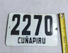 Chapa Número Domiciliario Vintage Cuñapiru 2270 Blanco — imagen 2