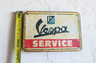 Cartel Vespa Service Piaggio Chapa Vintage Blanco — imagen 6