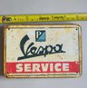 Cartel Vespa Service Piaggio Chapa Vintage Blanco — imagen 7