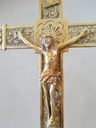 Cruz Bronce Cristo Grande Crucifijo Antiguo Decorativo Deco — imagen 2