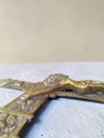 Cruz Bronce Cristo Grande Crucifijo Antiguo Decorativo Deco — imagen 7