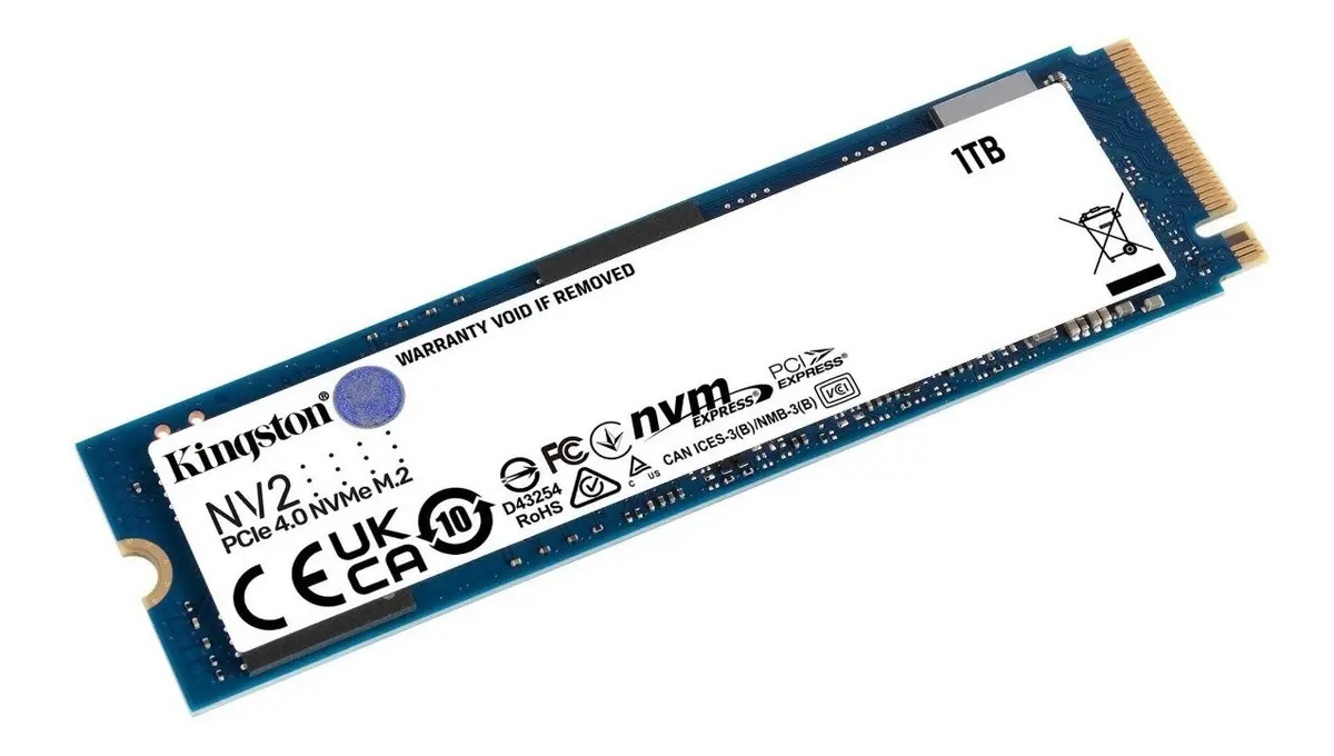 Disco Sólido Ssd Interno Kingston Nv2 Snv2s/1tb Azul Azul — imagen 1