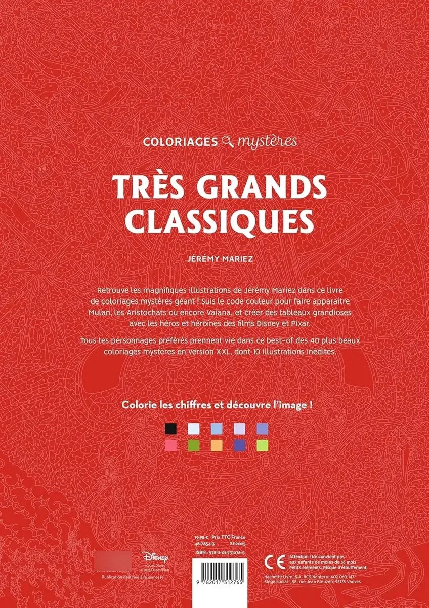 Disney Coloriages Mystères Xxl Libro Para Colorear — imagen 2