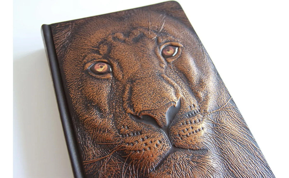 Biblia Rvr 1960 L. Grande León De Judá Edic. Especial Bronce — imagen 4