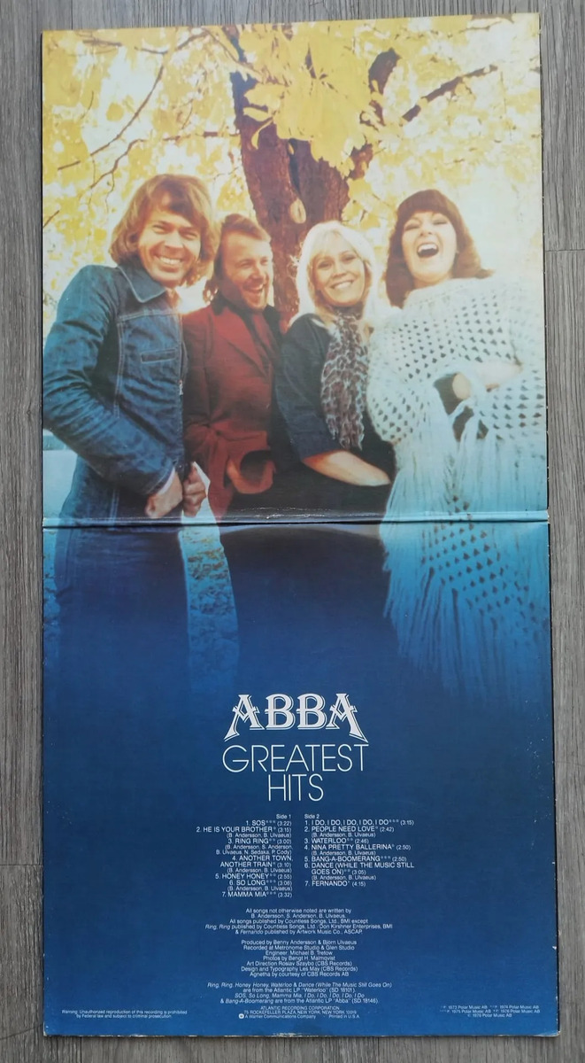 Abba Greatest Hits Vinilo Lp Importado Usa Atlantic Año 1976 — imagen 6