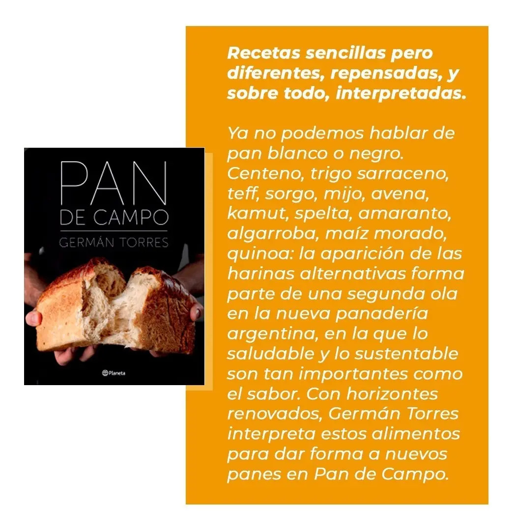 Libro Pan De Campo Germán Torres Masa Madre Panadería — imagen 4