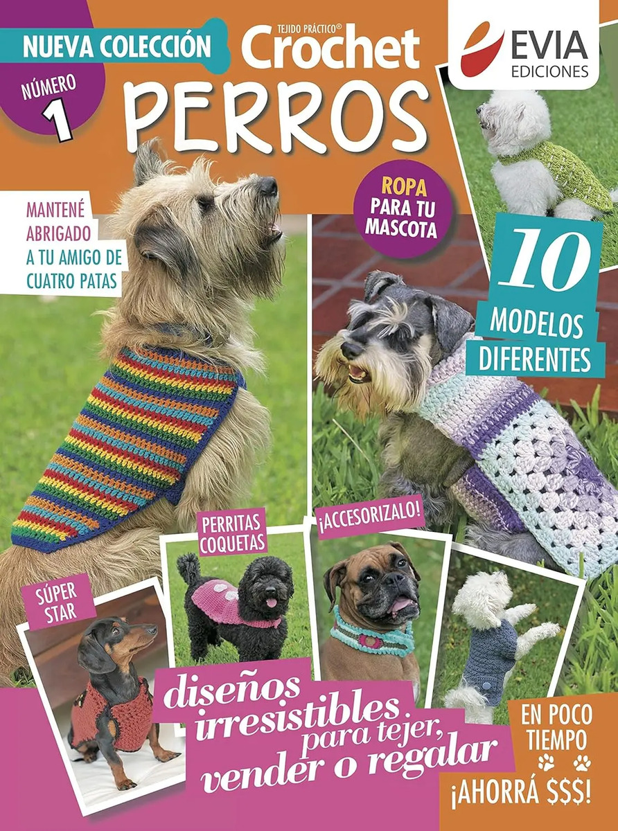 Pack Ropa Para Perros Crochet (9 Revistas, 1 Repetida) — imagen 3