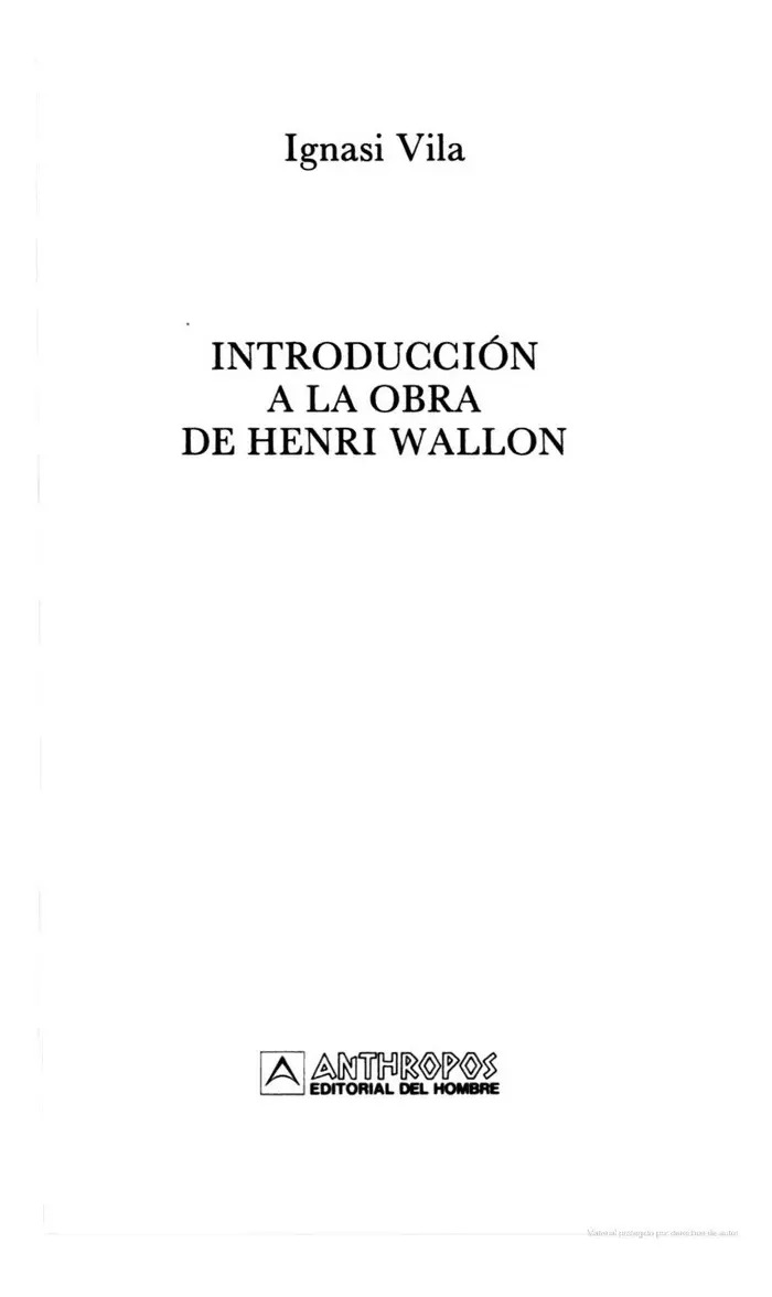 Introducción A La Obra De Henri Wallon Psicología Infantil — imagen 4
