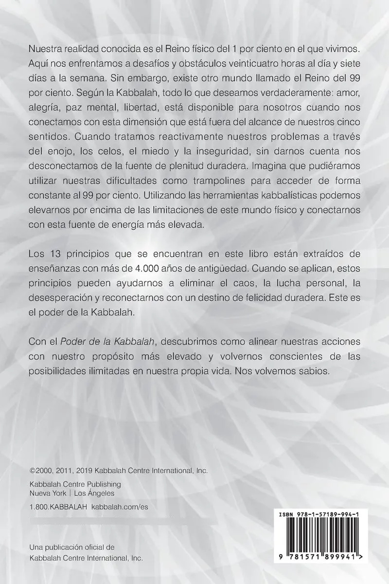 Libro El Poder De La Kabbalah Rav Berg Cábala Espiritualidad — imagen 2