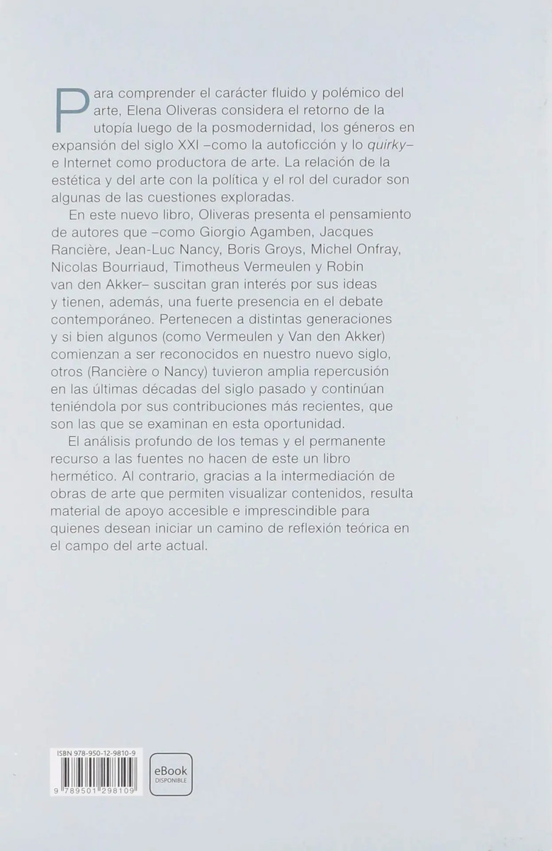Cuestion Del Arte En El Siglo Xxi Elena Oliveras Outlet — imagen 2