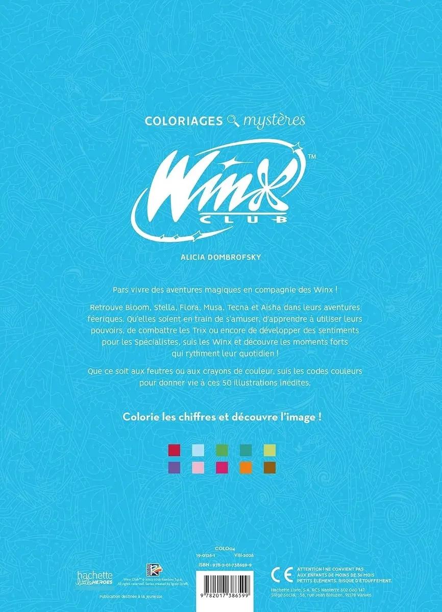 Winx Club Libro De Colorear Por Números Hachette Heroes — imagen 2