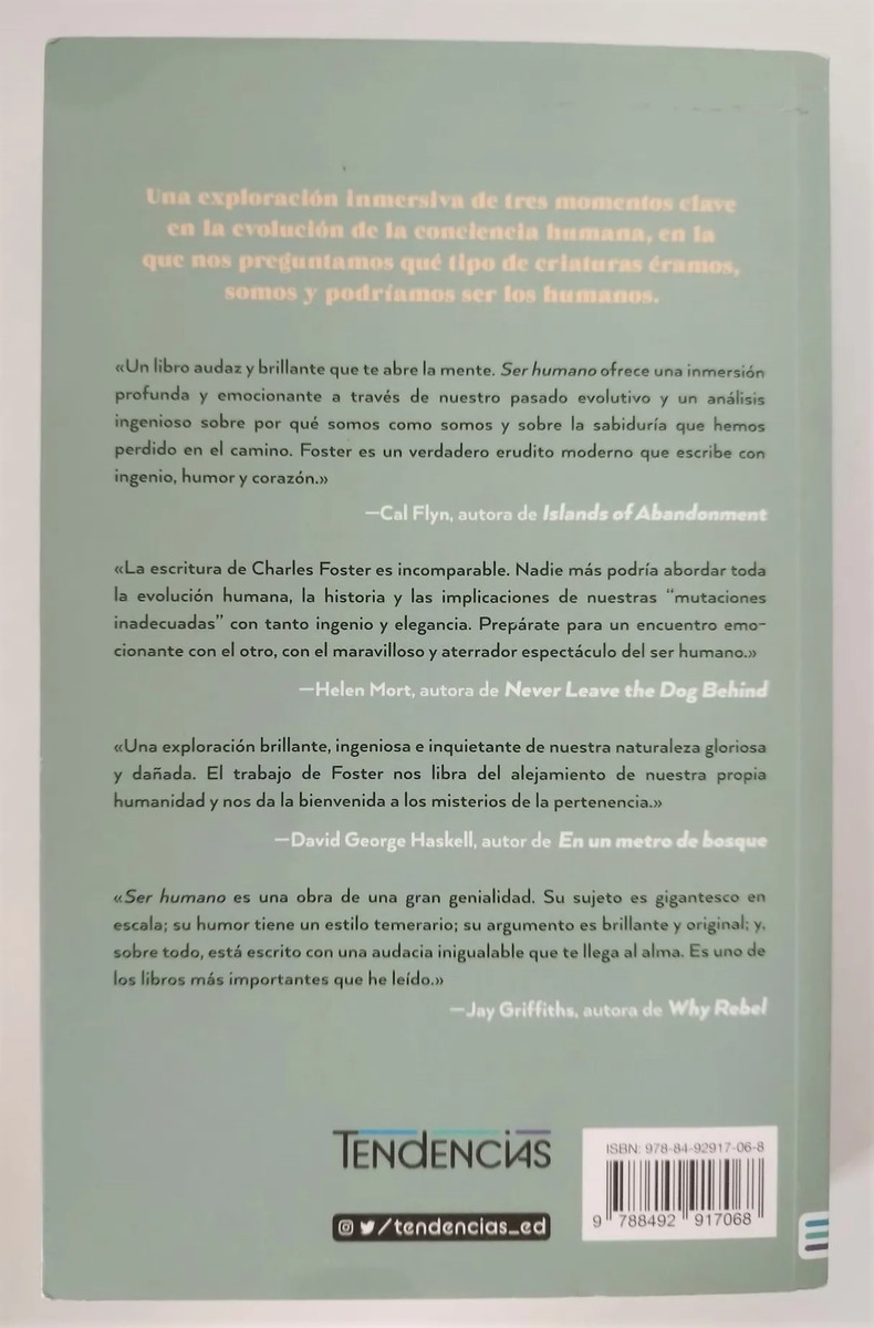 Libro Ser Humano Charles Foster 40000 Años Conciencia Ensayo — imagen 3
