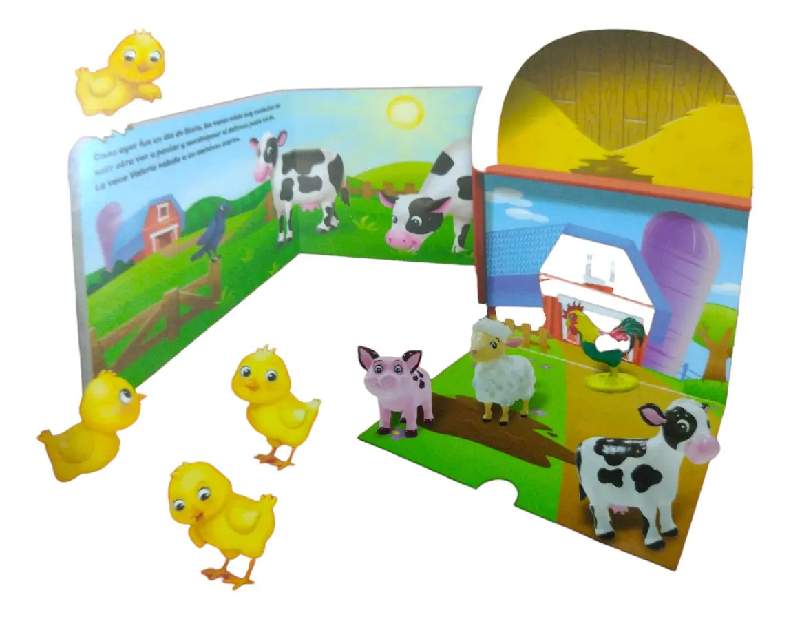 Amigos De La Granja Diverti-libros Con Figuras Y Escenario — imagen 4