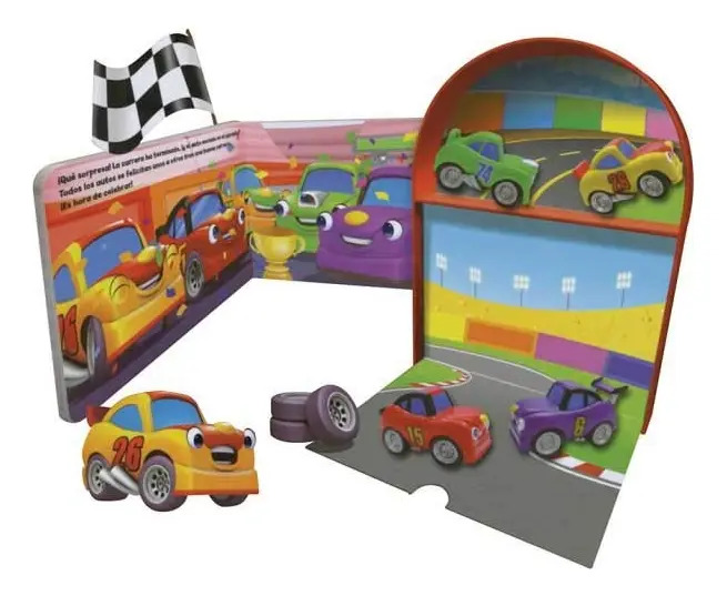 Autos De Carreras Mini Diverti-libros Figuras Escenario — imagen 4