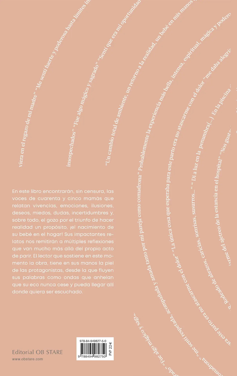 Mucho Más Que Parir En Casa: Voces De Mujeres Empoderadas, De Sánchez Navarro, Carmen. Editorial Ob Stare, Tapa Blanda En Español, 2022 — imagen 2