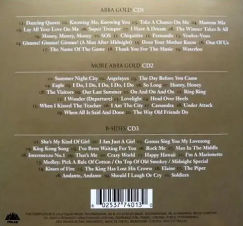 Álbum Abba Gold Greatest Hits 40th Anniversary Edición De Lujo Con 3 Cd — imagen 4