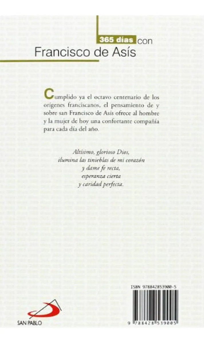 365 Días Con Francisco De Asís, De Pascuale, Gianluigi., Vol. 1. Editorial Editorial San Pablo, Tapa Pasta Blanda, Edición 1 En Español, 2011 — imagen 4